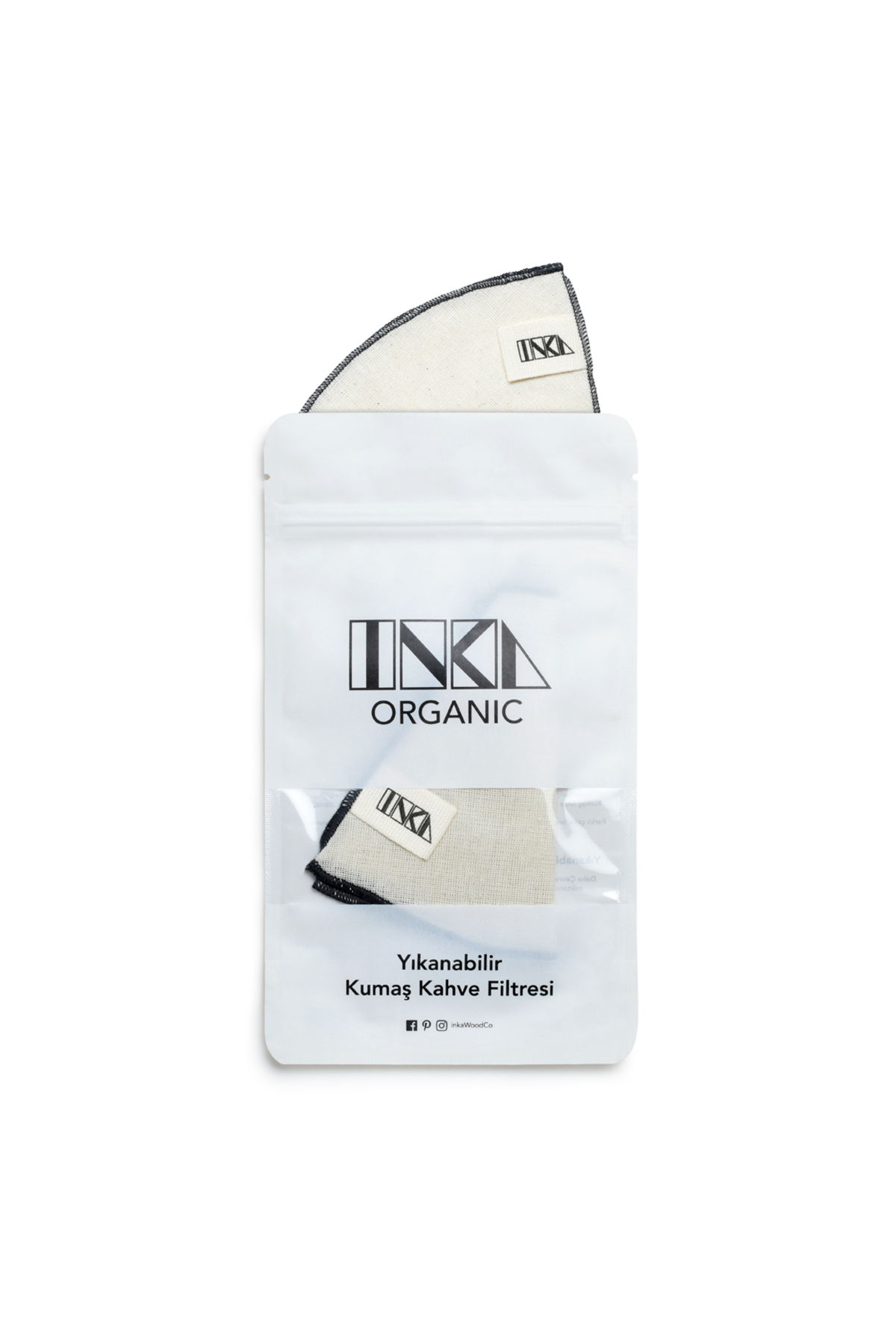 Inka Wood Co. Yıkanabilir Kumaş Organik Kahve Filtresi | 1 Adet No:4 | %100 Pamuk Ham Bez Kahve Filtresi - Görsel 3