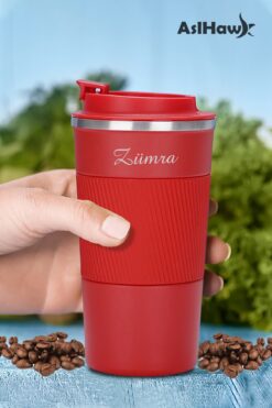 DURABLES Kişiye Özel Isim Baskılı 500 Ml Çift Katmanlı 304 Paslanmaz Çelik Termos Mug