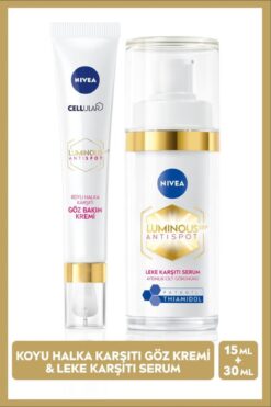 NIVEA Luminous630 Thiamidol Etkili Leke Karşıtı Cilt Serumu 30ml ve Koyu Halka Karşıtı Göz Kremi 15ml