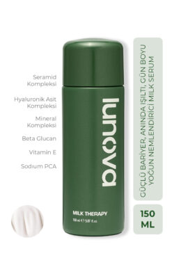 Lunova Milk Therapy Serum 150 ML | Yoğun Nem, Bariyer Güçlendirme, SPF ve Makyaj Bazı Serum
