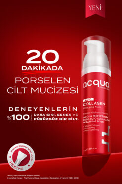 Acqua Perfection Collagen | Nemlendirici Gözenek Kırışıklık Karşıtı Kolajen Porselen Cam Cilt Soyulabilir Maske 70 ml