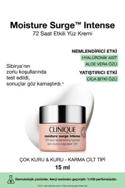 Clinique Moisture Surge™ Intense 72 Saat Nem Koruma Teknolojili Yoğun Nemlendirici Yüz Kremi 15 ml