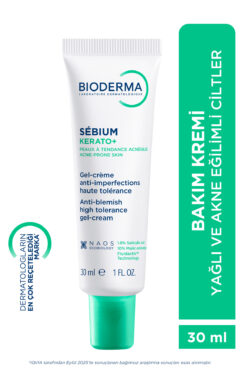 Bioderma Sebium Kerato+ Sivilce, Akne Lekesi Karşıtı AHA, BHA, Salisilik Asit İçeren Nemlendirici Krem 30 ml