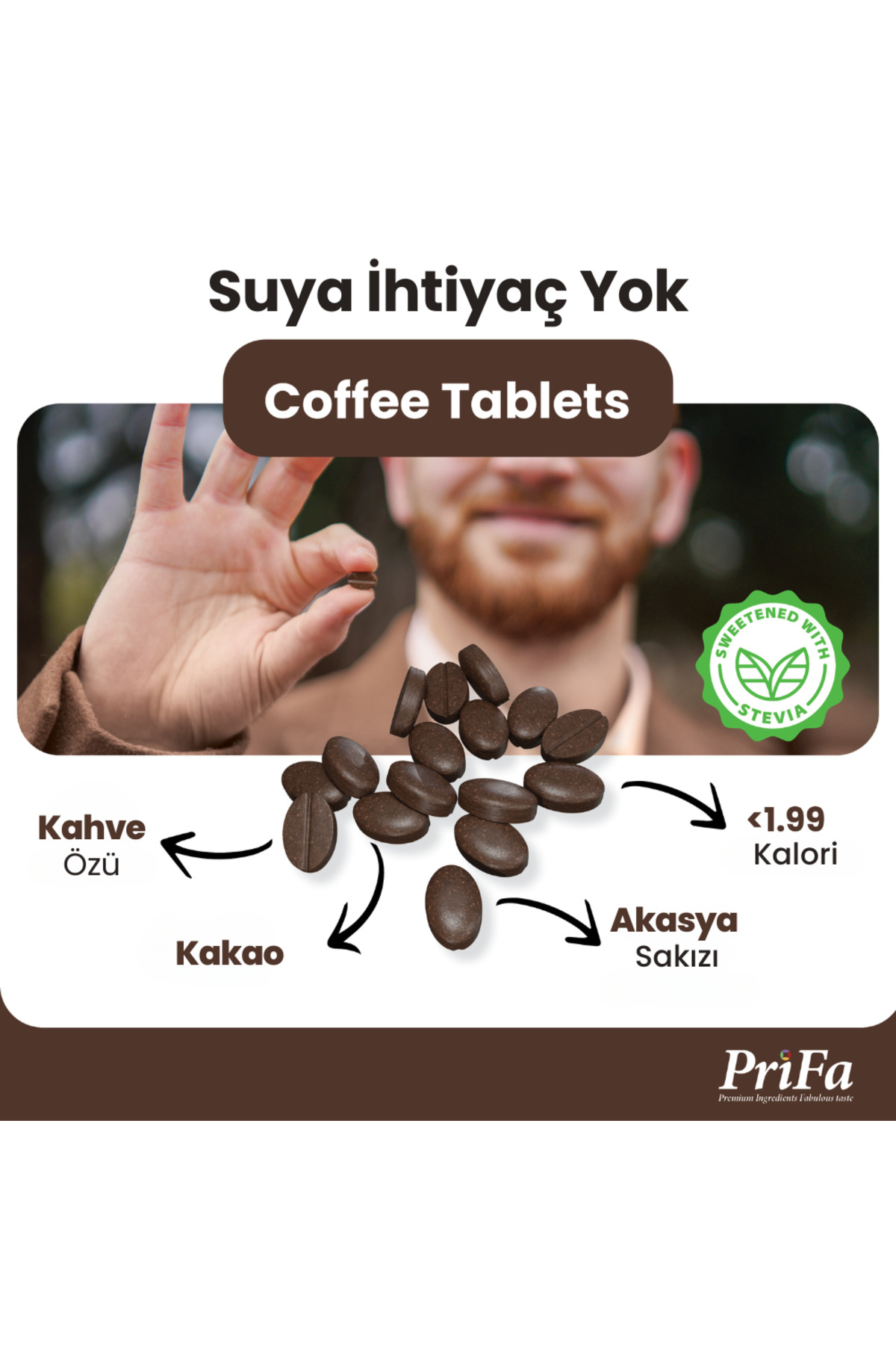 prifa Mocha Kahve Tableti – Her Zaman, Her Yerde Su Gerektirmeyen Taşınabilir Kahve Deneyimi - Görsel 3