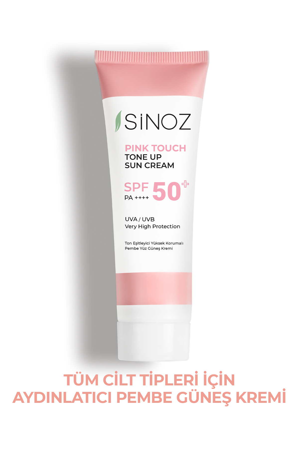 SİNOZ Pink Touch SPF50+ Cilt Aydınlık Verici Pembe Yüz Güneş Kremi 50ml-Tüm Ciltler İçin-PA++++