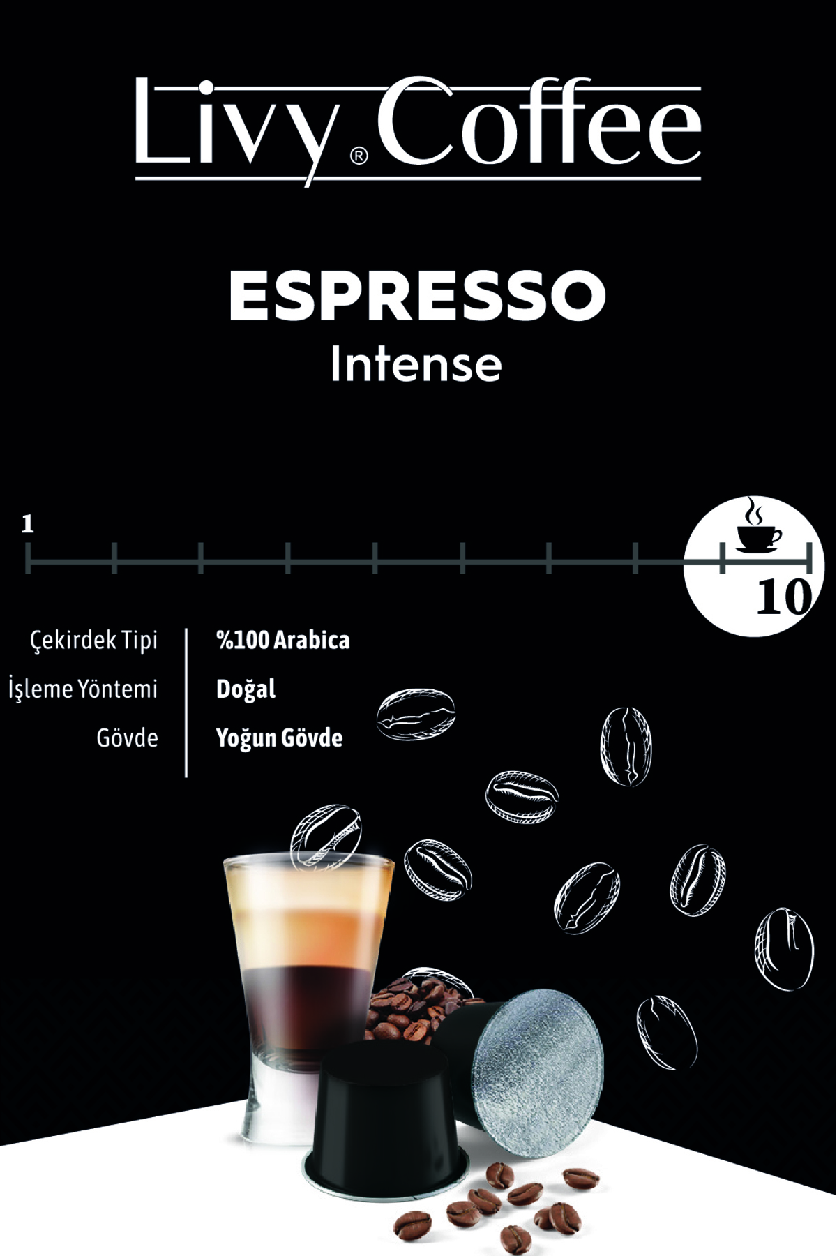 Livy Coffee Nespresso® Uyumlu Kapsül Kahve Espresso 10 Kapsül - Görsel 3