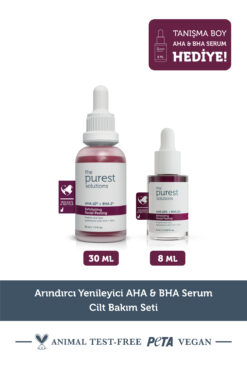 The Purest Solutions Arındırcı Yenileyici AHA & BHA Serum Cilt Bakım Seti: 30 ml Kırmızı Peeling + 8 ml Tanışma Boy