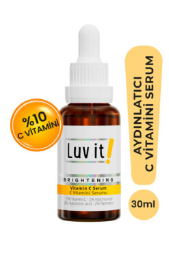 Luv it! Aydınlatıcı C Vitamini Serum 30 ml - Hyaluronik Asit, Panthenol Ve Niacinamide Içeren Cilt Serumu