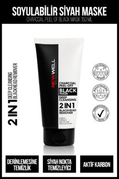 New Well Charcoal Peel-Of Black Mask Soyulabilir Siyah Maske 150 ML