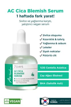 Ariul 7 Days AC Cica Blemish Serum 20ml - %30 Centella Asiatica & Salisilik Asit Vegan Serum