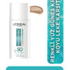 L'Oreal Paris Bright Reveal Spf 50+ Koyu Leke Karşıtı Renkli Fluid Günlük Yüz Güneş Kremi 50ml - Light