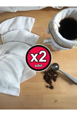 Cool and Shark V60 Kahve Filtresi Yıkanabilir Bez 2 Adet Ham Pamuk Kumaş