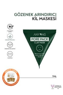Anyong Gözenek Arındırıcı Kil Maskesi – Salisilik Asit, Çay Ağacı Yağı ve Nane Özlü 7 ml