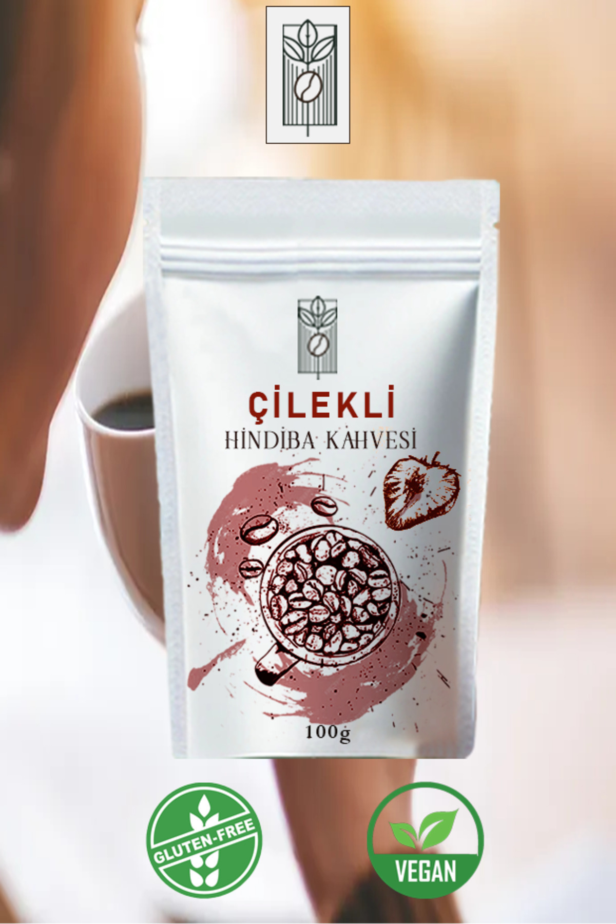 Mel and Mira Çilek Aromalı Hindiba Detox Kahvesi 100g, Strawberry Flavored Chicory Detox Coffee - Görsel 2