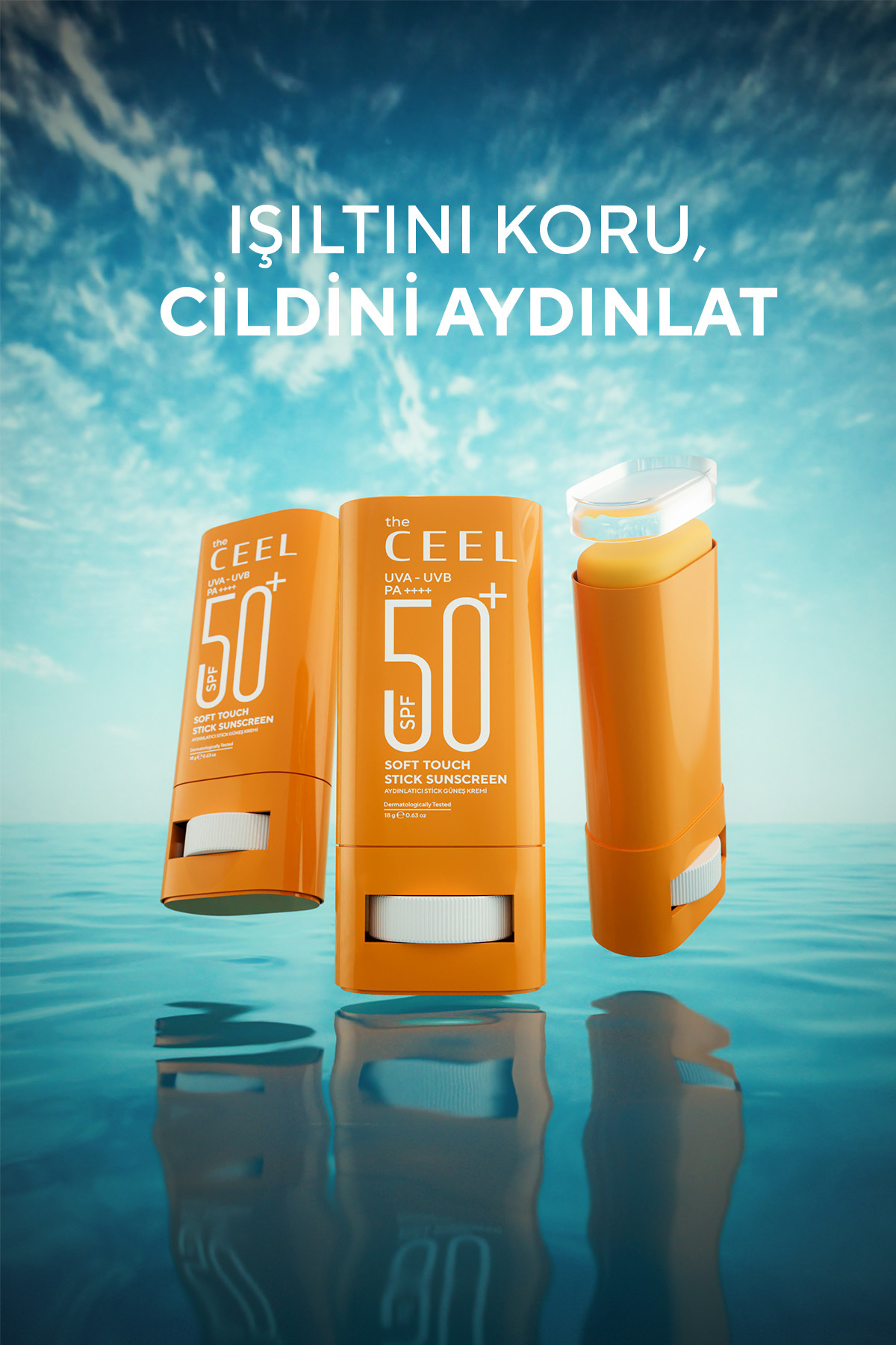 The Ceel Aydınlatıcı Etkili Yüksek Korumalı Stick Güneş Kremi SPF 50+ Shea & Kafein Özlü 18 gr - Görsel 3