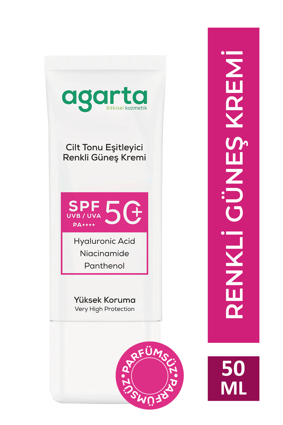 Agarta Cilt Tonu Eşitleyici Renkli Kapatıcı Etkili 50 Ml Spf+50 Güneş Kremi - Görsel 2