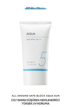 Missha Su Bazlı Güneş Koruyucu Nemlendirici Jel All Around Safe Block Aqua Sun Gel SPF 50+ PA++++