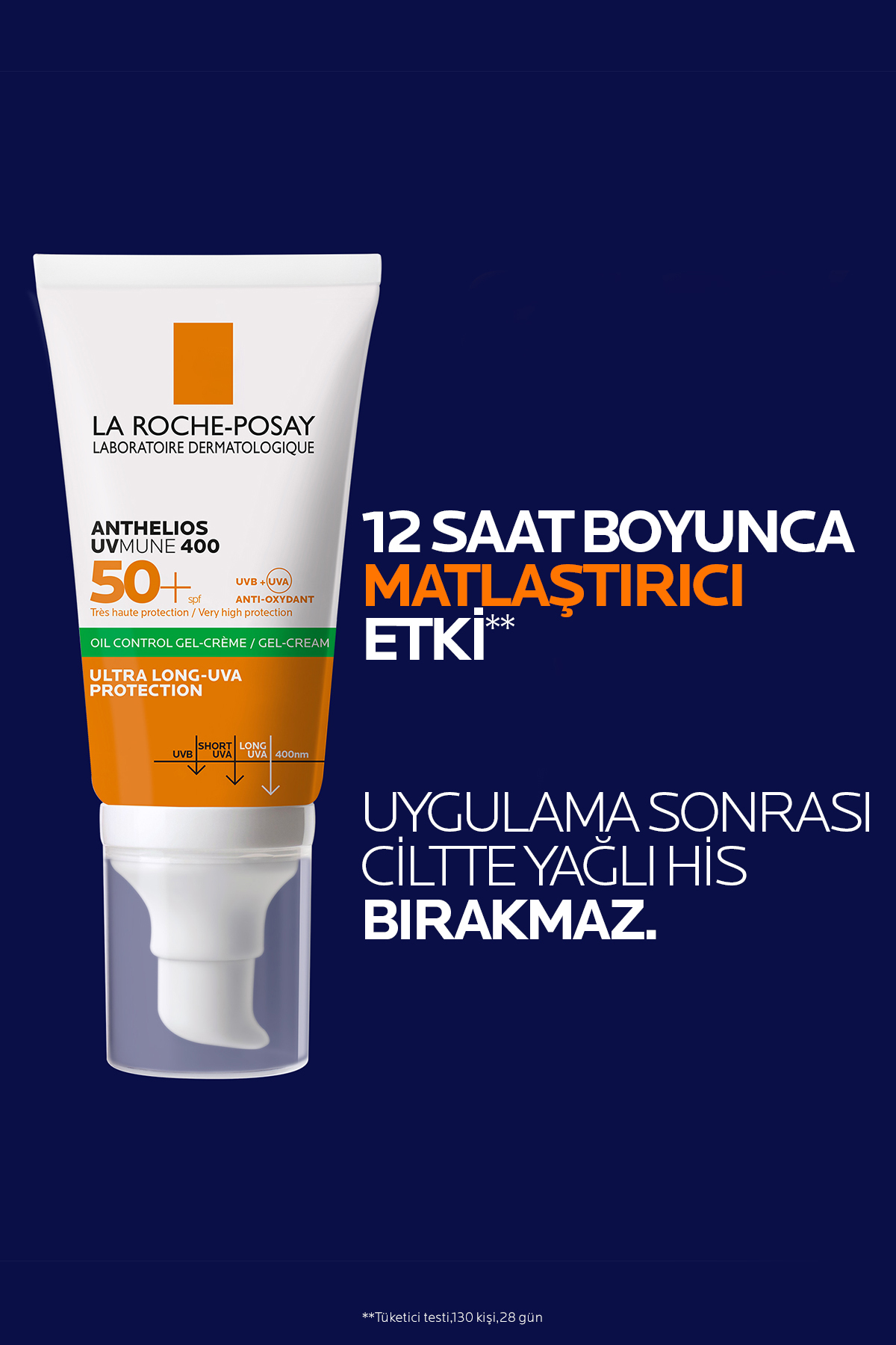 La Roche Posay Anthelios Uvmune 400 Oil Control Spf50+ Karma ve Yağlı Ciltler için Yüz Güneş Krem 50 ml - Görsel 2