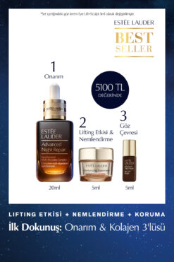 Estee Lauder Onarım & Kolajen 3'lüsü - Advanced Night Repair Serum 20ml+ Supreme Krem 5ml+ Göz Kremi 5ml
