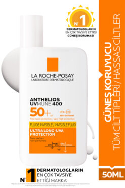La Roche Posay Anthelios Uvmune 400 Invisible Fluid Tüm Cilt Tipleri için SPF50+ Yüz Güneş Kremi 50 ml