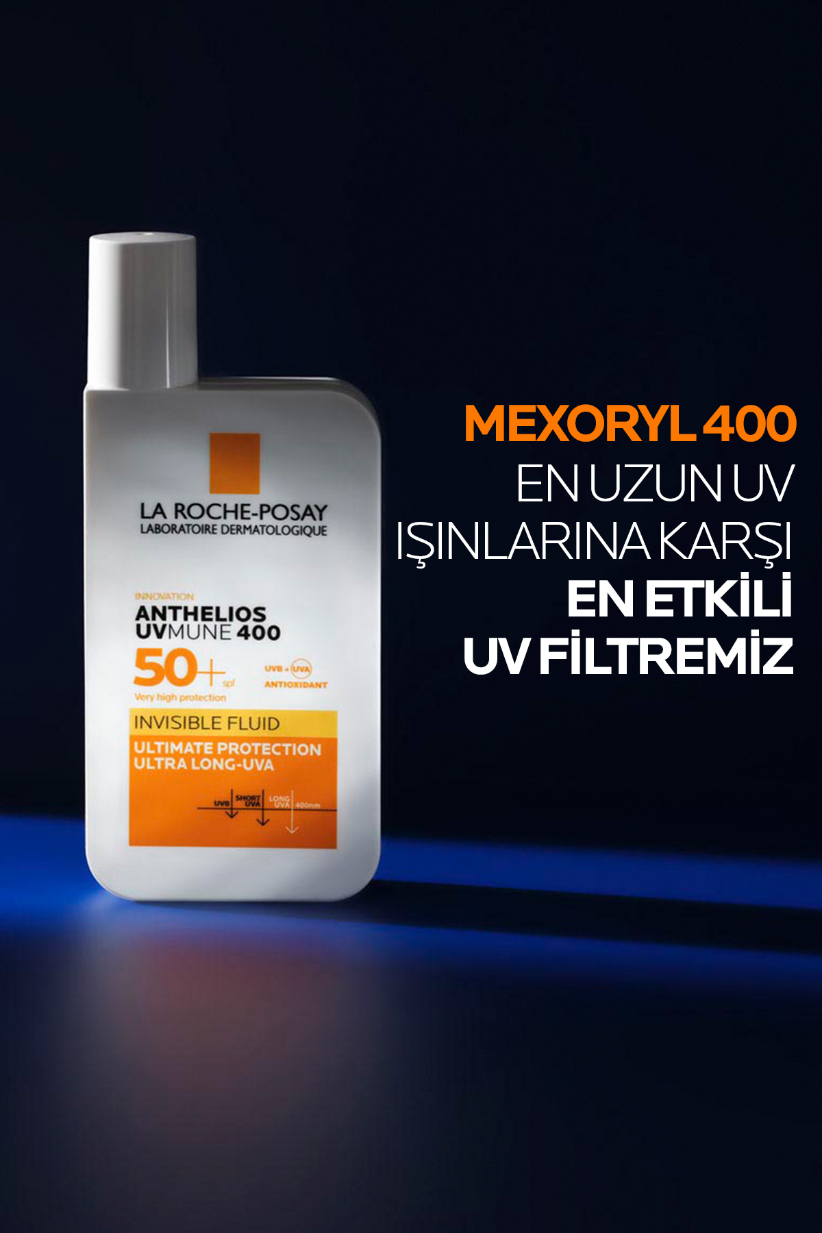 La Roche Posay Anthelios Uvmune 400 Invisible Fluid Tüm Cilt Tipleri için SPF50+ Yüz Güneş Kremi 50 ml - Görsel 2