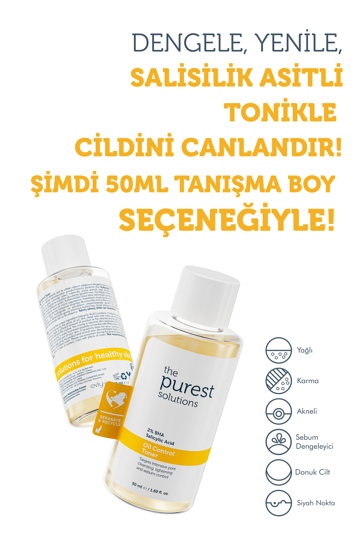 The Purest Solutions Siyah Nokta Karşıtı Salisilik Asit Tonik Cilt Bakım Seti: 200 ml + 50 ml Tanışma Boy - Görsel 3
