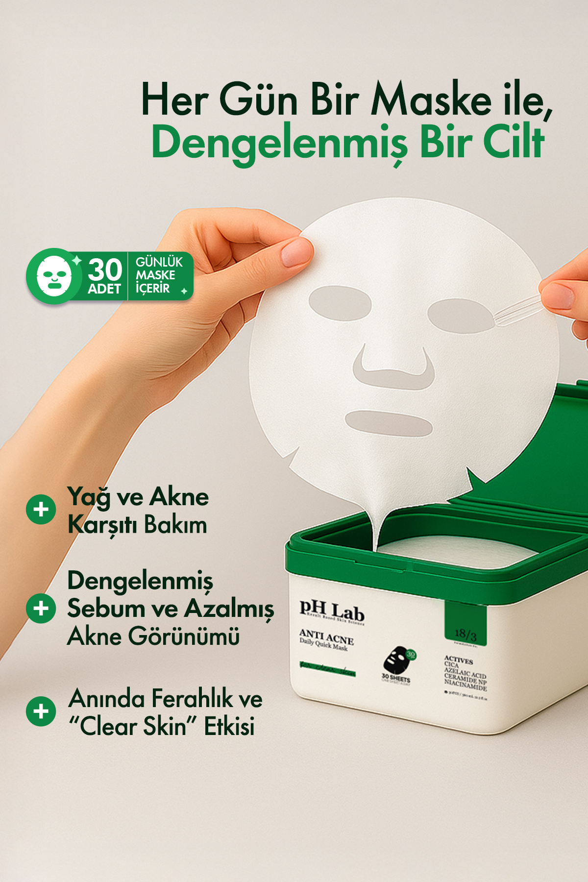 Ph Lab Phlab Anti Acne Daily Quick Günlük 30'lu Maske - Görsel 2