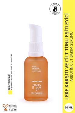 NEW PARADISE Leke Gidermeye Yardımcı, Cilt Tonu Eşitleyici Arbutin Cilt Bakım Serumu 30 ml