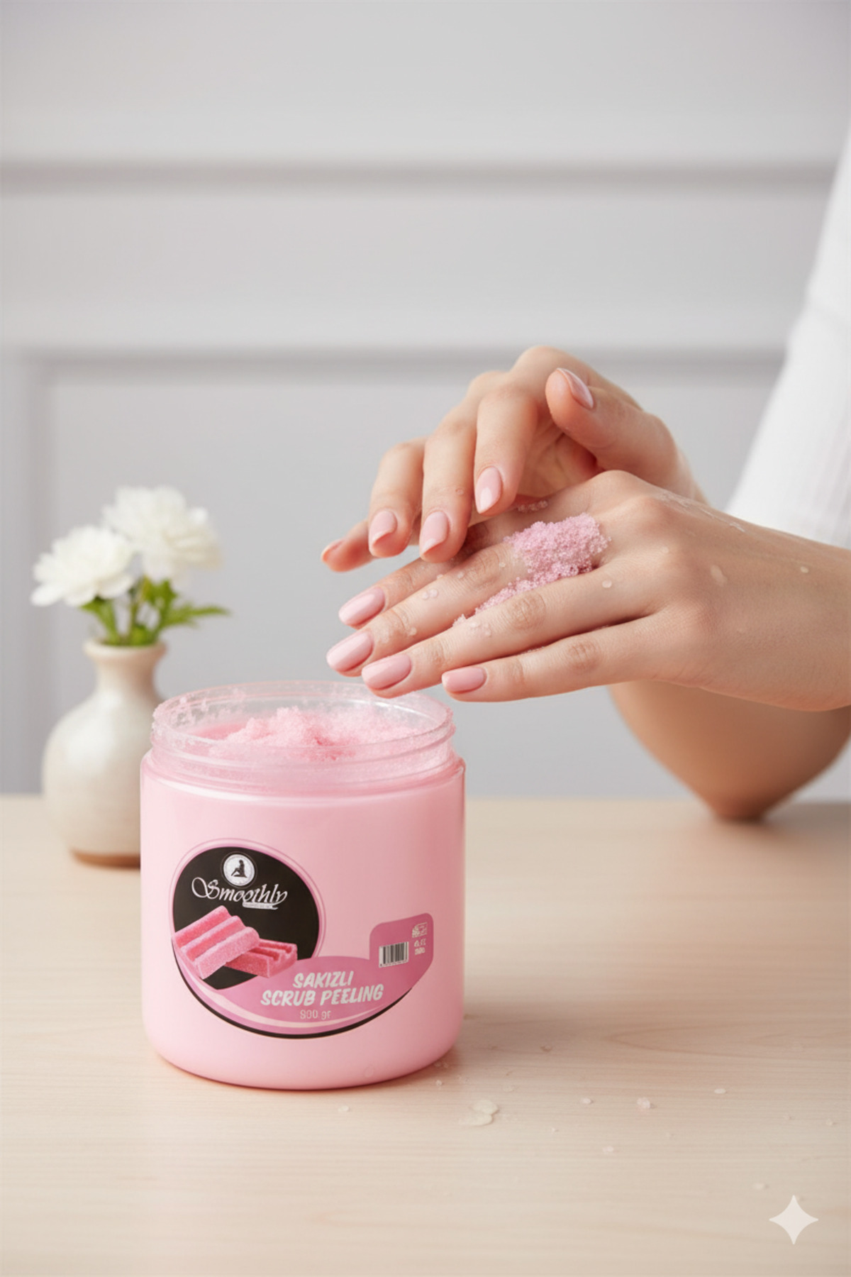 Smoothly Çilek Bacak Peeling Batık Peelingi Sakız 800g E Vitamini Içermez - Görsel 3