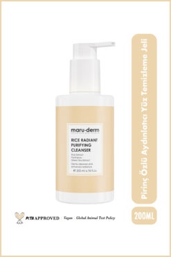 Maru.Derm Pirinç Özlü Aydınlatıcı Yüz Temizleme Jeli 200 ML