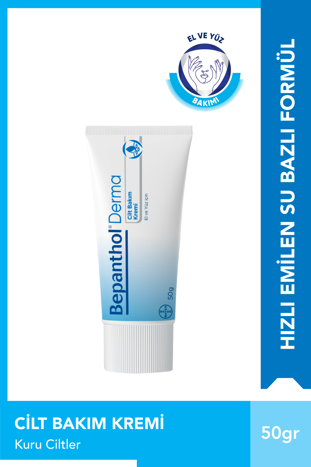 Bepanthol Cilt Bakım Kremi 50gr l Tüm Cilt Tiplerine Uygun, El ve Günlük Yüz Bakım, Günlük Vücut Bakım