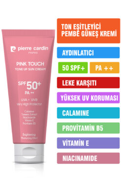 Pierre Cardin Ton Eşitleyici Aydınlatıcı Yüz Güneş Kremi Pink Touch Tone-Up SPF50+/PA++ – 50 ml