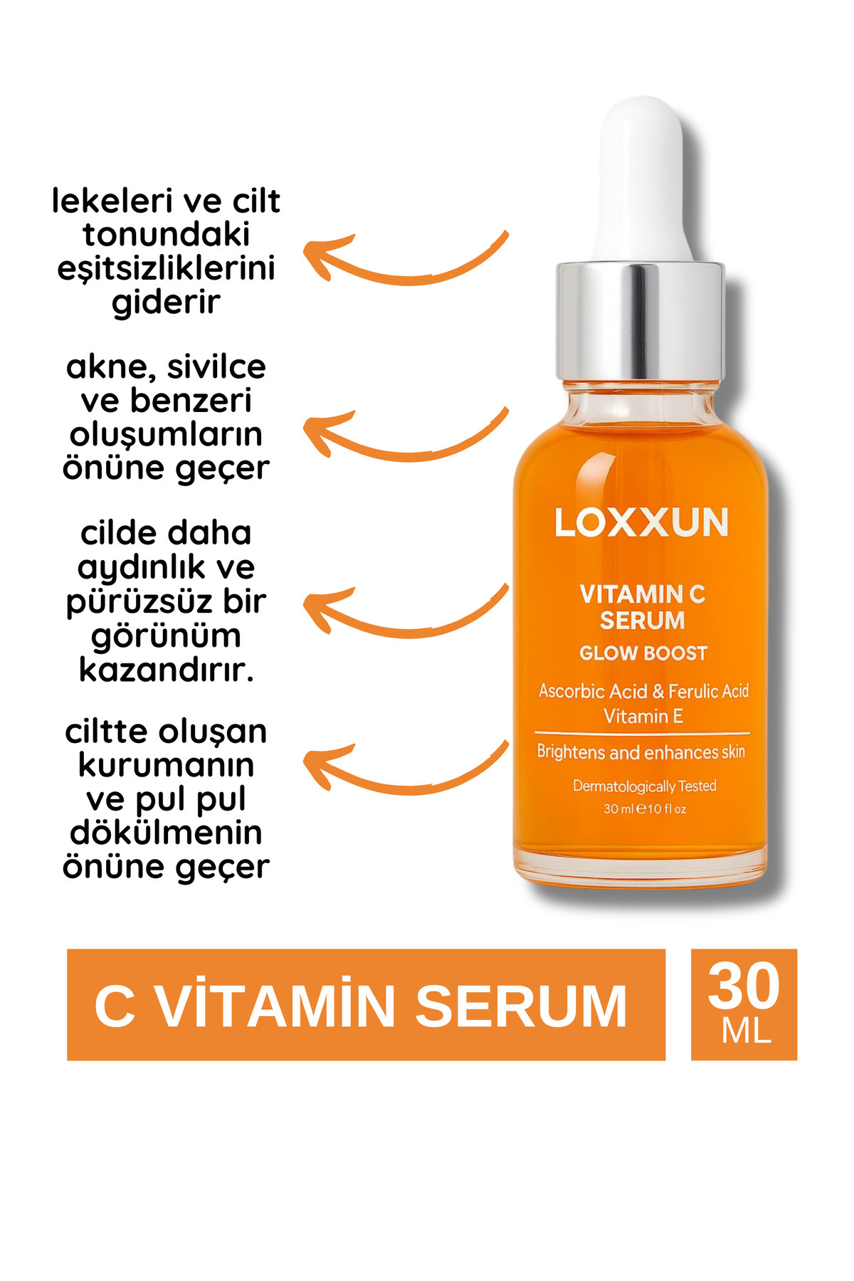 LOXXUN C Vitamini Serumu Kolajen Serumu Leke Kremi Seti - Görsel 2
