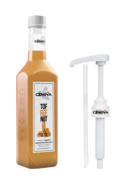 Cenova Toffee Nut Kahve-Kokteyl Şurubu 1000 ML Gurme Seri Pompa Dahil