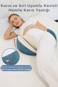 SABY Çok Fonksiyonlu Katlanabilir,Ayarlanabilir,Yıkanabilir ve Sırt Destekli Hamile Yastığı