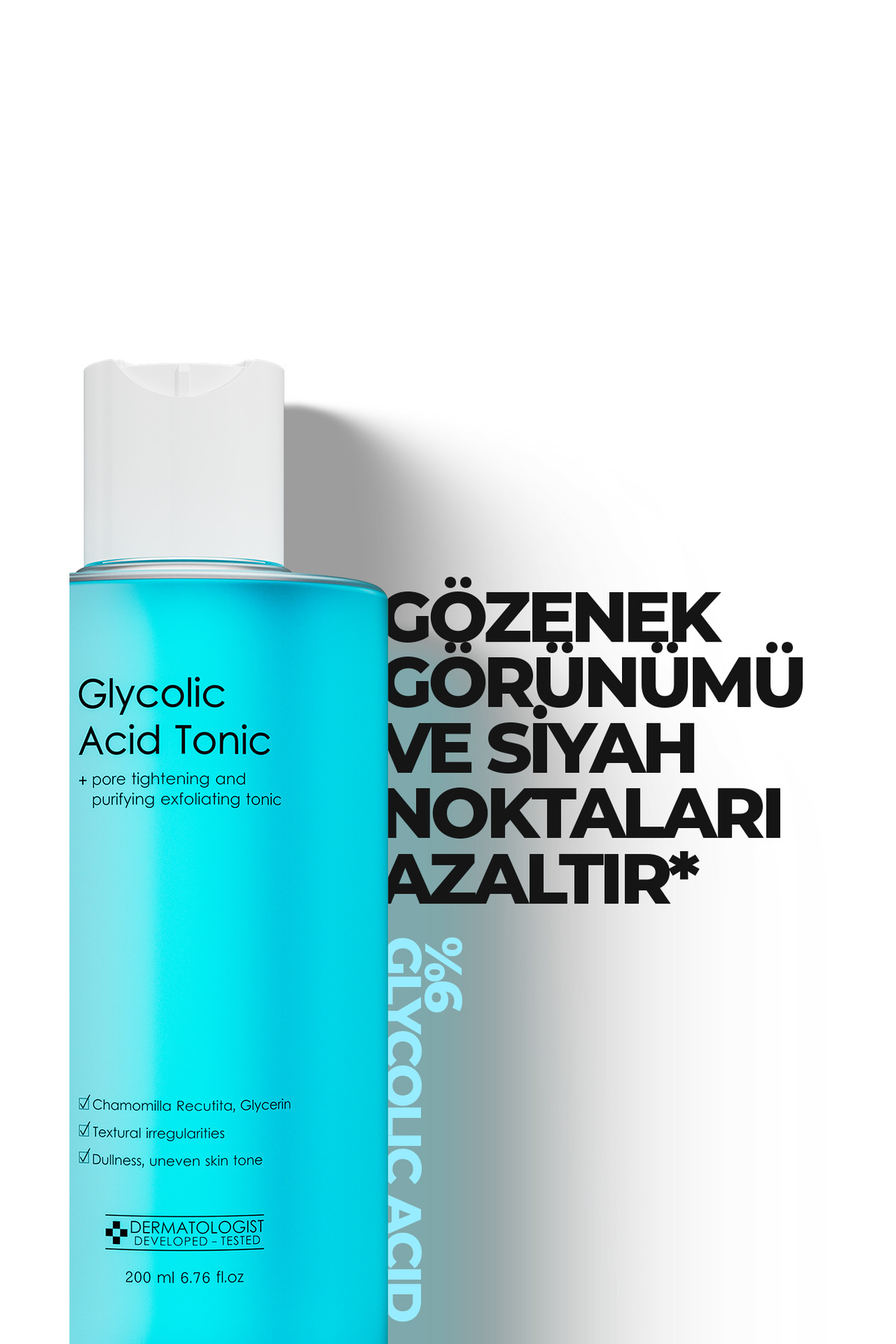 OMORFİA Alman Papatyası Özlü Gözenek Sıkılaştırıcı Ve Arındırıcı Glycolic Acid Tonik 200 ml - Görsel 2