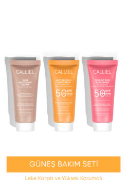CALLİEL Yüksek Korumalı; Leke Karşıtı ve Ton Eşitleyici Güneş Bakım Seti