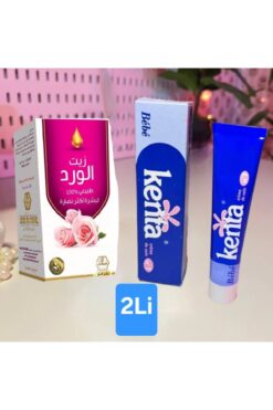 Kenta Beyazlatıcı ve Gül Yağ 2Li Krem Cilt Yüz Koltuk Altı Bikini Bölgesi Dirsek Beyazlatma Özel