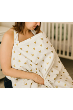 YUSRAMODA GOLD MICKEY DESENLI EMZİRME ÖRTÜSÜ