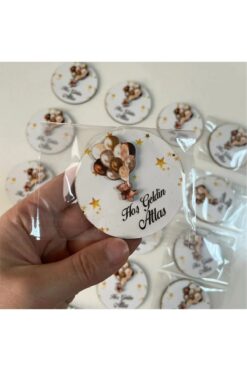 fabriflow exclusive 25adet Balon Ayıcıklı Figürlü Kabartmalı Poşetli Magnet