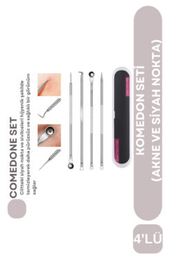Yerel Üretici Paslanmaz Akne-Siyah Nokta Temizleyici Cilt Aparatı Komedon Temizleme Seti