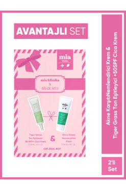 mia klinika Akne Karşıtı ve Ton Eşitletici Cica Krem Set - Bilge Atlı x
