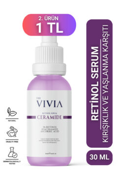 The Vivia Kırışıklık, Ince Çizgi Ve Yaşlanma Karşıtı Retinol Serum Askorbik Asit, Retinol, Seramid 30 ml
