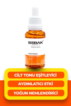 Bebak Pharma %10 C Vitaminli, Aydınlatıcı Ve Cilt Tonu Eşitleyici Serum 30ml