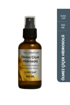 VILLENATURE %100 Saf Ölmez Çiçek Hidrosolü ~altın Otu Hidrosolü 100 ml Cam Amber Sprey Başlık Kolajen Nem Tonik