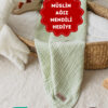 ZEYPBA Suyeşil Kenar Dikişli Müslin Müslin Battaniye 4 Katlı Müslin Bebek & Çocuk Müslin Örtü %100 Pamuk