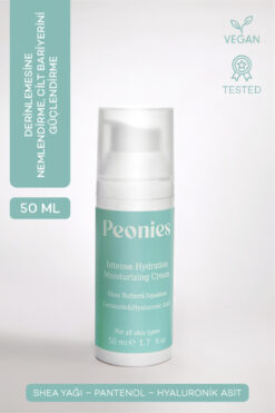 peonies Intense Hydration Nemlendirici Krem | Seramid, Hyaluronik Asit Ve Shea Yağı | Kuru Ve Hassas Ciltler