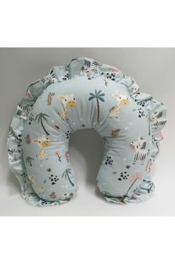 JULYA KİDS Fırfırlı Emzirme Yastığı Ve Destek Minderi %100 Pamuk Kuma