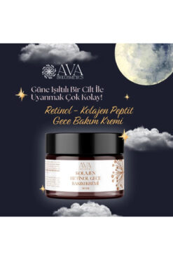 AvA Bio Cosmetics Ava Doğal Retinol - Kolajen Peptit Gece Bakım Kremi