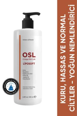 OSL Omega Skin Lab Kuru, Hassas Ve Normal Ciltler Için Yoğun Nemlendirici - Liposoft 200 ml
